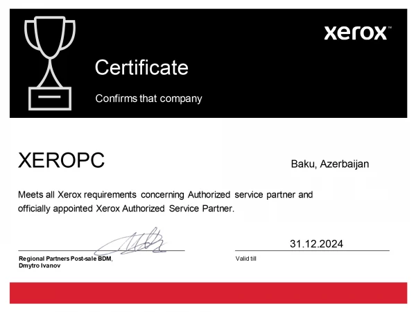 Xerox Authorized Service Partner
